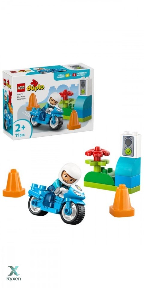 Klocki duplo 10471 niebieski motocykl policyjny LEGO
