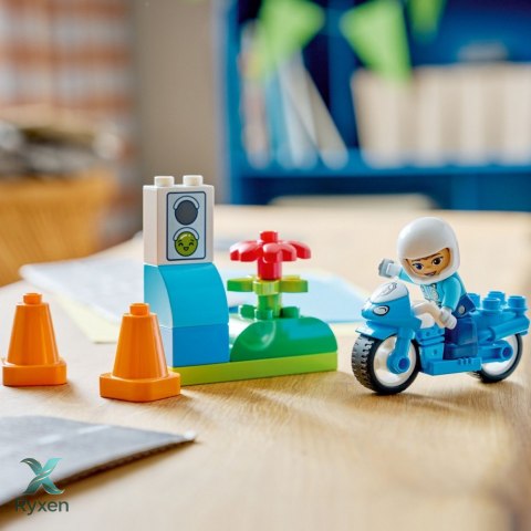 Klocki duplo 10471 niebieski motocykl policyjny LEGO