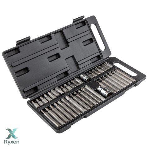 Końcówki wkrętakowe Spline, Torx, sześciokątne, zestaw 40 szt. Top Tools