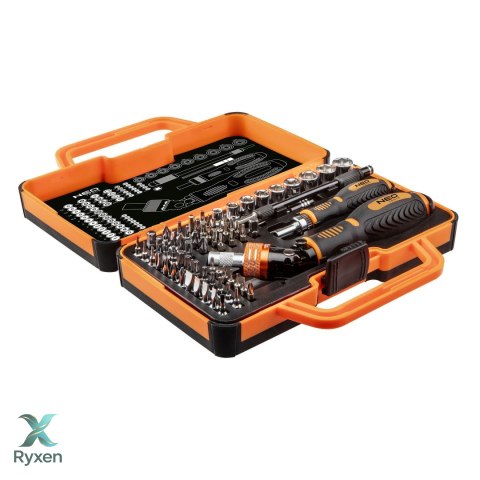 Końcówki wkrętakowe z uchwytem 69 szt. NEO TOOLS
