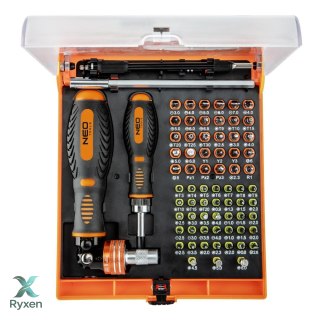 Końcówki wkrętakowe z uchwytem 73 szt. NEO TOOLS