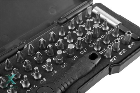 Końcówki wkrętakowe z uchwytem, zestaw 38 szt. NEO TOOLS