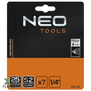 Końcówki wkrętakowe z uchwytem, zestaw 7 szt. NEO TOOLS