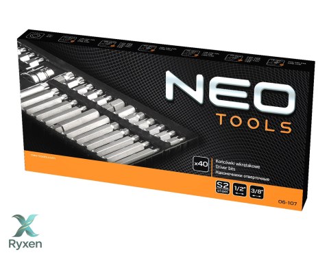 Końcówki wkrętakowe, zestaw 40 szt. NEO TOOLS