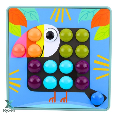 Kreatywne Puzzle Geometryczne Mozaika Układanka Edukacyjna Grzybki 53 el. LEAN TOYS