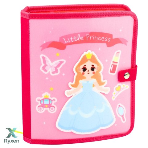 Książeczka Edukacyjna Sensoryczna Filcowa 3D Księżniczki Różowa LEAN TOYS