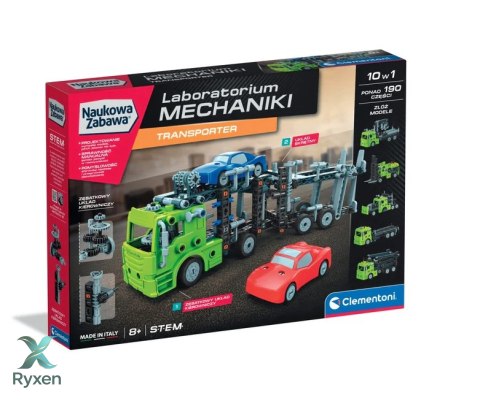 Naukowa Zabawa Klocki Laboratorium Mechaniki Transporter Język Polski Clementoni 50249 CLEMENTONI