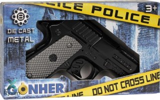 Pistolet policyjny metalowy 8 naboi gonher PULIO