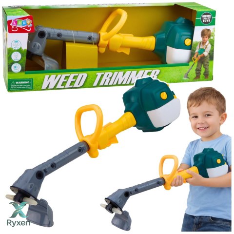 Podkaszarka Dla Dzieci Kosiarka Ogrodowa Dźwięki Światła Gumowe Ostrze LEAN TOYS