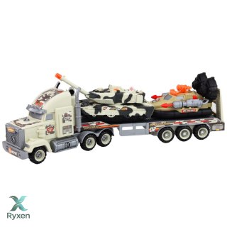 Zestaw Militarny Wojskowy Ciężarówka Czołg Poduszkowiec Żołnierz LEAN TOYS