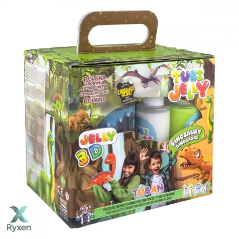 Zestaw tubi jelly 6 kolorów + małe akwarium - dinozaury TUBAN
