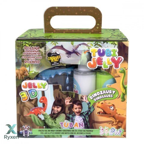 Zestaw tubi jelly 6 kolorów + małe akwarium - dinozaury TUBAN
