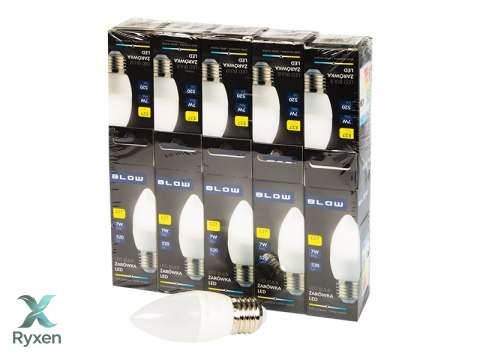 87-434# Żarówka led e27 c37 eco 7w neutralna 10szt świeczka Blow
