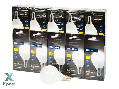 87-435# Żarówka led e14 g45 eco 5w neutralna 10szt Blow