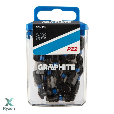 Bity udarowe PZ2 x 25 mm, 20 szt. GRAPHITE