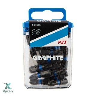 Bity udarowe PZ3 x 25 mm, 20 szt. GRAPHITE