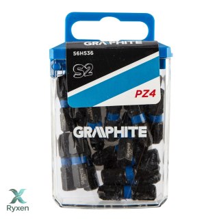 Bity udarowe PZ4 x 25 mm, 20 szt. GRAPHITE