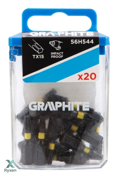Bity udarowe TX15 x 25 mm, 20 szt. GRAPHITE