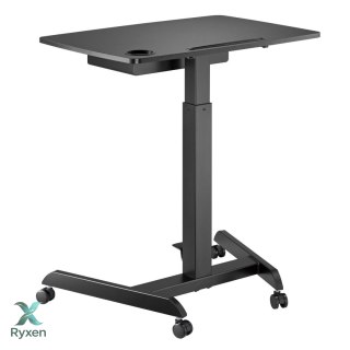 Biurko stolik do laptopa Maclean, regulacja wysokości, z szufladą, czarny do pracy stojąco siedzącej, max wys 113cm - 8kg max, M Maclean
