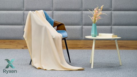 Koc polarowy 130x150 cm TEESA - kremowy Teesa