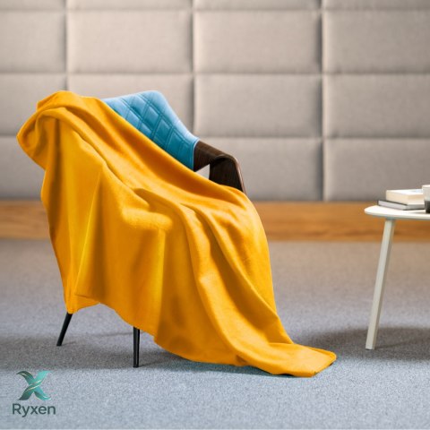 Koc polarowy 130x150 cm TEESA - żółty Teesa