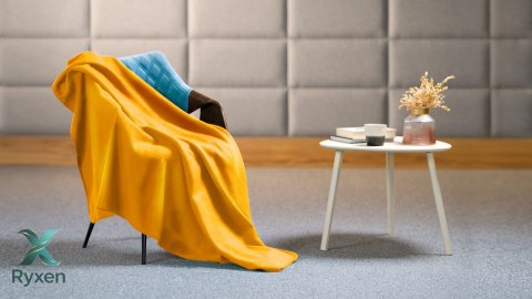 Koc polarowy 130x150 cm TEESA - żółty Teesa