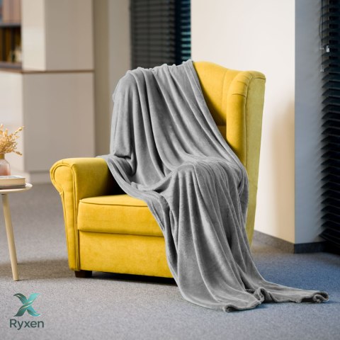 Koc polarowy 200x220 cm TEESA - szary Teesa
