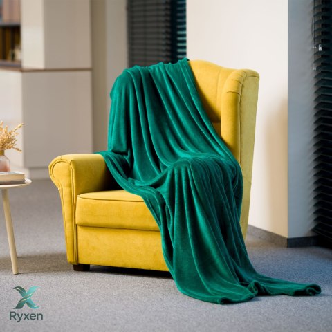 Koc polarowy 200x220 cm TEESA - zielony Teesa