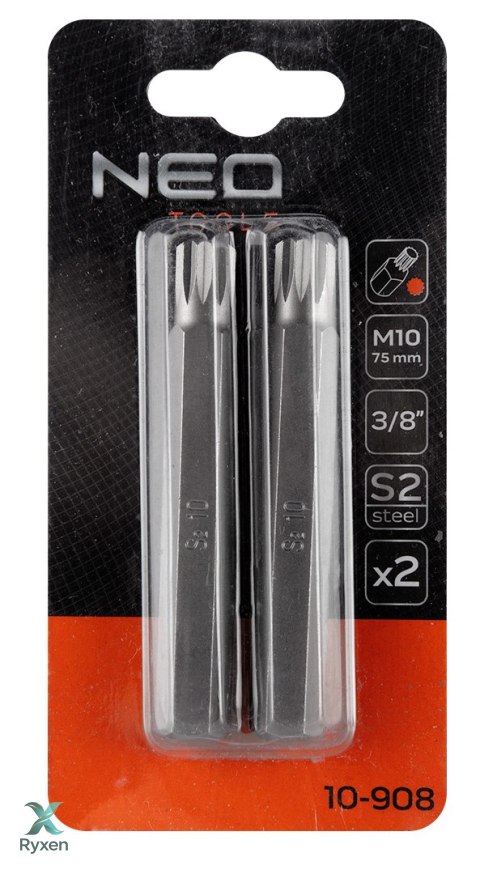 Końcówka Spline M10 x 75 mm, S2, 2 szt. NEO TOOLS