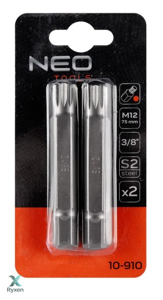 Końcówka Spline M12 x 75 mm, S2, 2 szt. NEO TOOLS