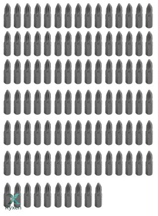 Końcówki wkrętakowe PH2 x 25 mm, 100 szt. GRAPHITE