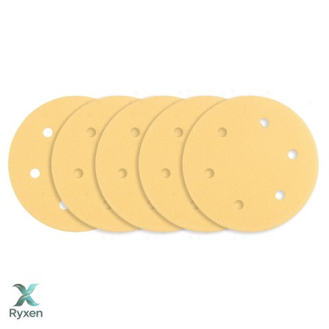 Papier ścierny na rzep 225 mm, K120, 5 szt., z 6 otworami do szlifierki 59G264, 59G265 GRAPHITE
