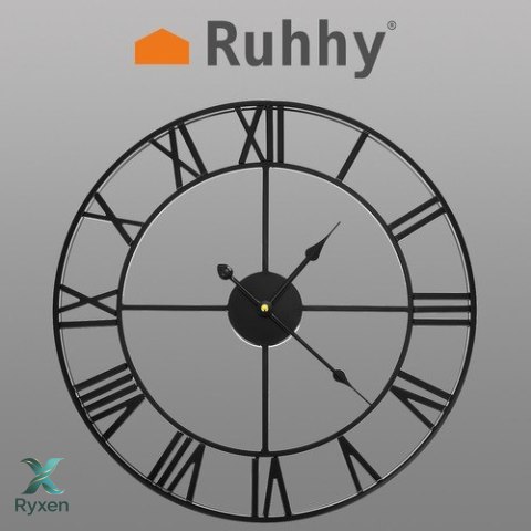 Zegar ścienny retro - czarny RUHHY