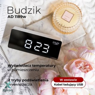 AD 1189 white Budzik ADLER