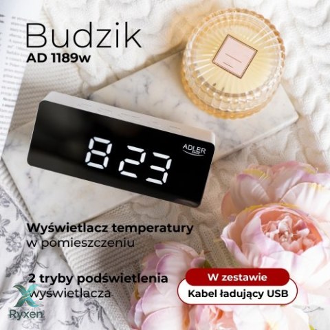 AD 1189 white Budzik ADLER