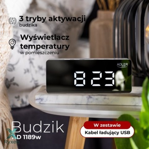 AD 1189 white Budzik ADLER