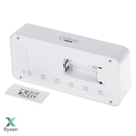 AD 1195 white Budzik na baterie - biały ADLER