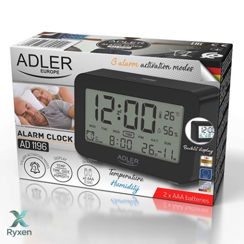 AD 1196 black Budzik na baterie ADLER