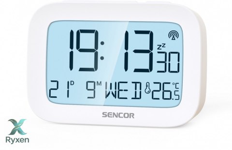 Budzik z termometrem, zegar sterowany radiem dcf77 SENCOR