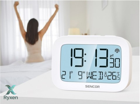 Budzik z termometrem, zegar sterowany radiem dcf77 SENCOR