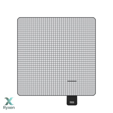Koc mata piknikowa z izolacją 200x200 cm TEESA - szara krata Teesa