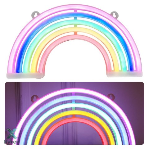 Lampka Dekoracyjna Nocna Neonowa Tęcza LED Na Baterie LEAN