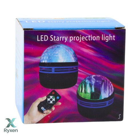 Projektor Gwiazd LED Starry Lampka Nocna Efekty Świetlne Pilot LEAN