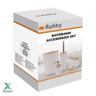Zestaw akcesoriów łazienkowych - biały Ruhhy 24635 RUHHY