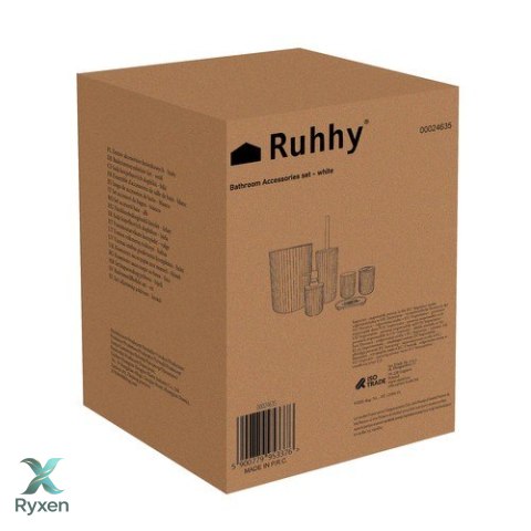 Zestaw akcesoriów łazienkowych - biały Ruhhy 24635 RUHHY