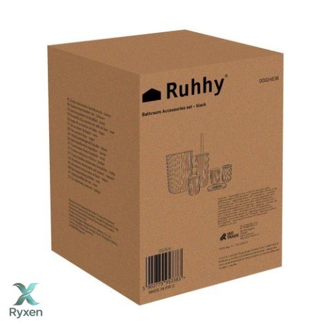 Zestaw akcesoriów łazienkowych - czarny Ruhhy24636 RUHHY