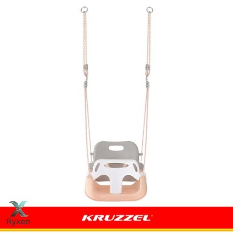 Huśtawka dla dzieci 3w1 szaro-beżowa Kruzzel KRUZZEL