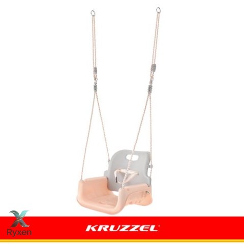 Huśtawka dla dzieci 3w1 szaro-beżowa Kruzzel KRUZZEL