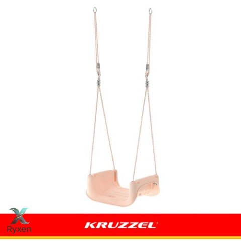 Huśtawka dla dzieci 3w1 szaro-beżowa Kruzzel KRUZZEL