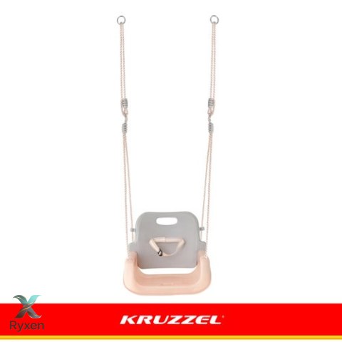 Huśtawka dla dzieci 3w1 szaro-beżowa Kruzzel KRUZZEL